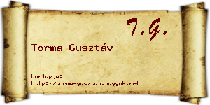 Torma Gusztáv névjegykártya