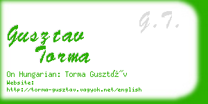 gusztav torma business card